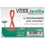 VOSS.farming Litze-Anschlußkabel Elektrozaun, 130cm, schraubbar