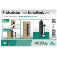 4x VOSS.farming Eckisolator mit Metallbolzen