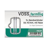 5x VOSS.farming Elektrozaun Band-Verbinder bis 40mm (mit Nase)