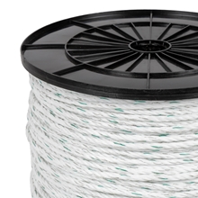 Weidezaun Seil 500m 6mm, 3x0,30 Kupfer + 3x0,3 Niro, weiß-grün 4****