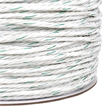 Weidezaun Seil 500m 6mm, 3x0,30 Kupfer + 3x0,3 Niro, weiß-grün 4****