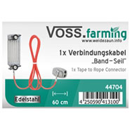 VOSS.farming Band-Seil Elektrozaun Verbindungskabel, 60cm, schraubbar