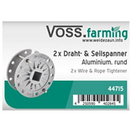 2x VOSS.farming Elektrozaun Draht- und Seilspanner, rund
