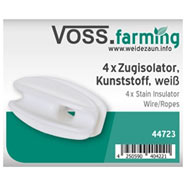 4x VOSS.farming Abspannisolator, Zugisolator, Kunststoff, weiss