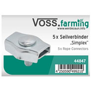 5x VOSS.farming Verbinder für Seil, 6mm, "Simplex", verzinkt