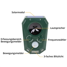 B-Ware: VOSS.sonic 2200 Ultraschall-Abwehr mit Solarbetrieb