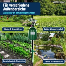 2x VOSS.sonic TS15 Wasserstrahl-Tiervertreiber, Vogelvertreiber, Katzenschreck, Wasser-Tierabwehr