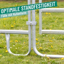 VOSS.farming Weidepanel-Set 4er Panel-Box, je 3,00 x 3,00 m auf weißem Hintergrund.