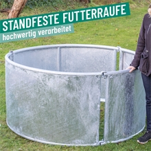 VOSS.farming Rundraufe Ø 170cm, Höhe 80cm - verzinkter Futterring, Heuraufe