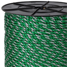 AKO Weidezaunseil "EconomyLine" 200m aus Recycling-Kunststoff, Ø6mm, 6x0,2mm Niro, grün-grau