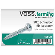 50x VOSS.farming Isolatorenschrauben, verzinkt, 4,5 x 35mm