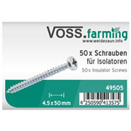 50x VOSS.farming Isolatorenschrauben, verzinkt, 4,5 x 50mm