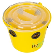 SET: Flybuckets Fliegenfalle + Lockmittel 240g - Fliegenschutz für Stall & Weide
