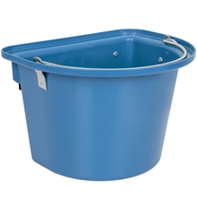 Transportkrippe, Futtertrog zum Einhängen, Turnier-Futterkrippe mit Tragegriff, royalblau