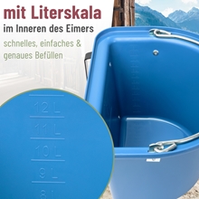 Transportkrippe, Futtertrog zum Einhängen, Turnier-Futterkrippe mit Tragegriff, royalblau