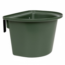 Transportkrippe 12 Liter, Futtertrog zum Einhängen, Turnier-Futterkrippe ohne Tragegriff, grün