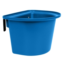 Transportkrippe 12 Liter, Futtertrog zum Einhängen, Turnier-Futterkrippe ohne Tragegriff, blau