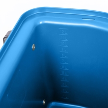 Transportkrippe 12 Liter, Futtertrog zum Einhängen, Turnier-Futterkrippe ohne Tragegriff, blau