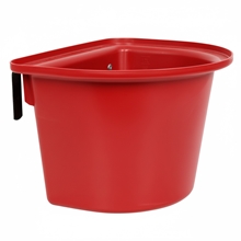 Transportkrippe 12 Liter, Futtertrog zum Einhängen, Turnier-Futterkrippe ohne Tragegriff, rot