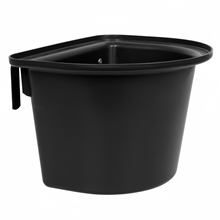 Transportkrippe 12 Liter, Futtertrog zum Einhängen, Turnier-Futterkrippe ohne Tragegriff, schwarz