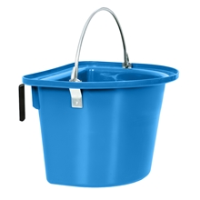 Transportkrippe 12 Liter, Futtertrog zum Einhängen, Turnier-Futterkrippe mit Tragegriff, blau