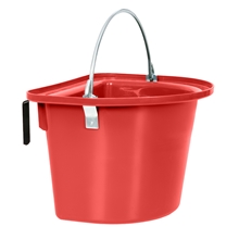 Transportkrippe 12 Liter, Futtertrog zum Einhängen, Turnier-Futterkrippe mit Tragegriff, rot