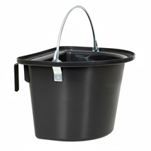 Transportkrippe 12 Liter, Futtertrog zum Einhängen, Turnier-Futterkrippe mit Tragegriff, schwarz