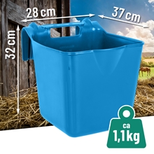 Futtertrog "HangOn" zum Einhängen, Trog mit Haltegriff, royalblau, 13 Liter
