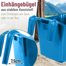 Futtertrog "HangOn" zum Einhängen, Trog mit Haltegriff, royalblau, 13 Liter
