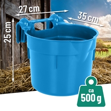 Futtertrog "HangOn" zum Einhängen, Trog mit Haltegriff, royalblau, 8 Liter