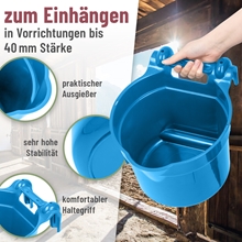 Futtertrog "HangOn" zum Einhängen, Trog mit Haltegriff, royalblau, 8 Liter