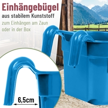 Futtertrog "HangOn" zum Einhängen, Trog mit Haltegriff, royalblau, 8 Liter