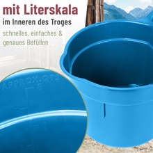 Futtertrog "HangOn" zum Einhängen, Trog mit Haltegriff, royalblau, 8 Liter