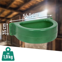 Wandfuttertrog aus Kunststoff, Futtertrog, 23 Liter, grün
