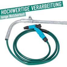 VOSS.farming Pferdedusche - 200cm langer Schwenkarm mit Schlauch und Handbrause, feuerverzinkt