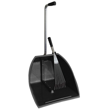Growi® Big Stallbutler mit Harke in Schwarz, extra groß, für Stall, Reitplatz und Paddock