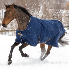 Bucas Irish Turnout Pferdedecke, 150g, 165cm navy/gold