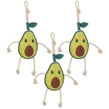 3x VOSS.farming Pferdespielzeug Beschäftigung Avocado 27cm, Leder, knistert