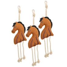 3x VOSS.farming Pferdespielzeug Beschäftigung Pferd 47cm, Leder, knistert