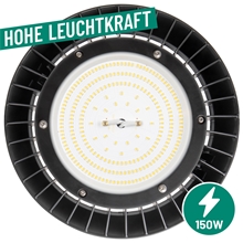 LED-Hallenstrahler 150 Watt - Strahler für Hof, Heuboden, Reithallen und Ställe, dimmbar