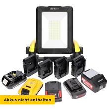 LED-Baustrahler mit Adapter für Marken-Akkus - Multi Akku Arbeitsleuchte, 20W, 2900lm