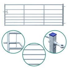 VOSS.farming Weidetor starr 305cm, mit Horizontalstreben, 115cm hoch, verzinkt