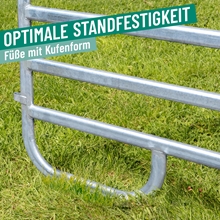 VOSS.farming Weidezelt 7,20 x 3,60m, Weideunterstand XXL mit Rundbogen, Komplettset