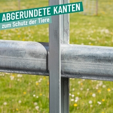 VOSS.farming Weidezelt 7,20 x 3,60m, Weideunterstand XXL mit Rundbogen, Komplettset