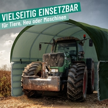 VOSS.farming Weidezelt 7,20 x 3,60m, Weideunterstand XXL mit Rundbogen, Komplettset