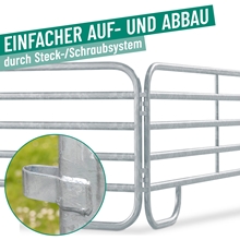 VOSS.farming Weidezelt 7,20 x 3,60m, Weideunterstand XXL mit Rundbogen, Komplettset