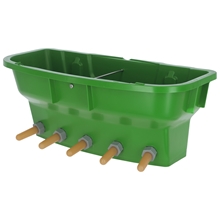 Kälbertränkewanne Multi Feeder mit 5 Latex-Saugern, 30 Liter