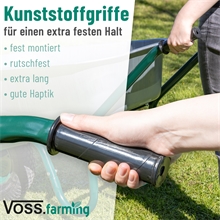 VOSS.farming Schubkarre - 90 Liter, 220kg Tragkraft, verzinkte Wanne, Luftreifen mit Metallfelge