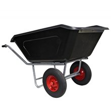 Growi® Compactkarre - 350 Liter, PE-Mulde, Transportkarre