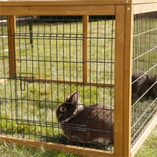 Kleintiergehege, Freilaufgehege für Kaninchen, Meerschweinchen, Kleintiere, 116 x 116 x 58cm